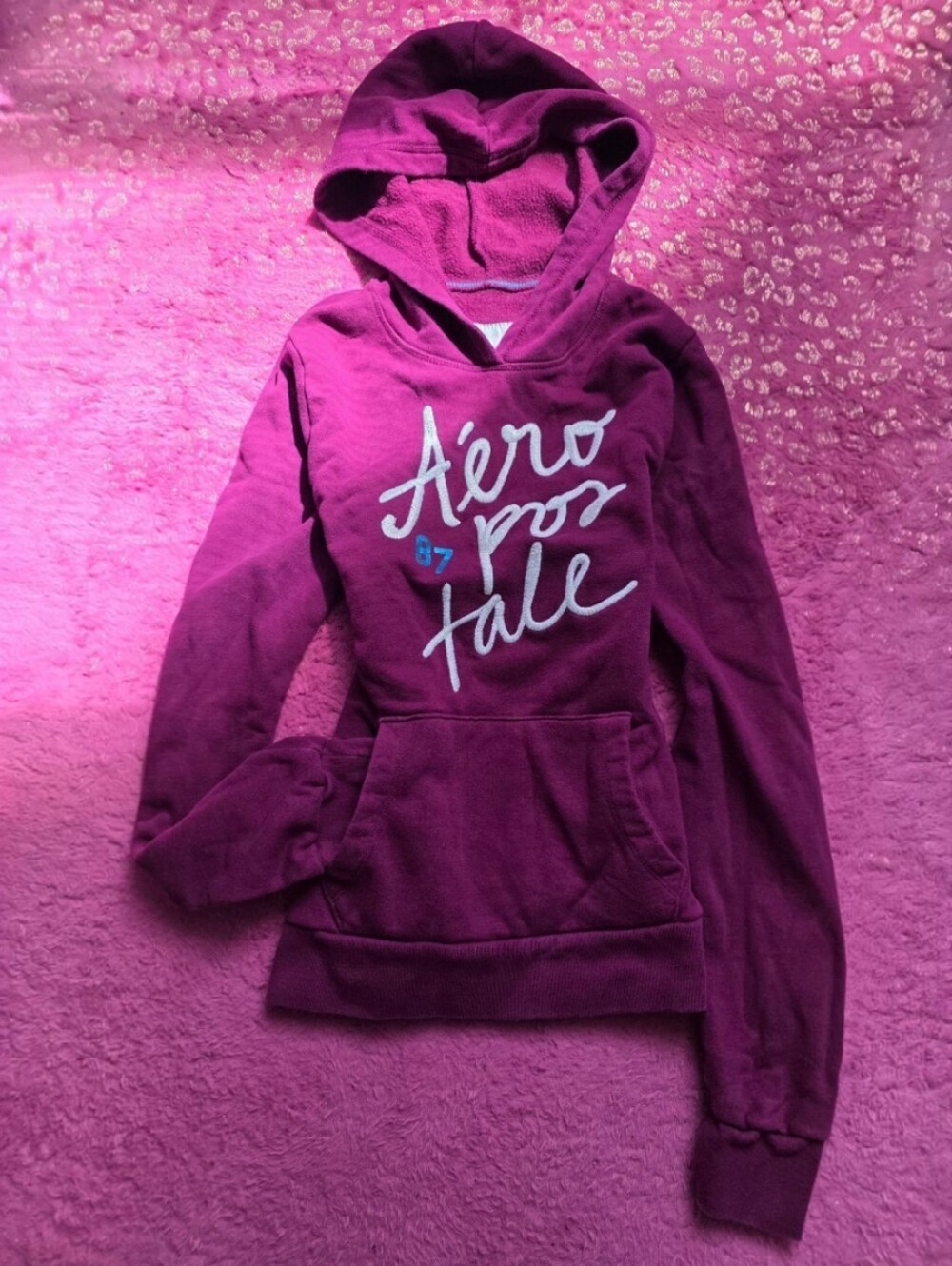 2000s Aeropostale purple hoodie Y2k Size Large